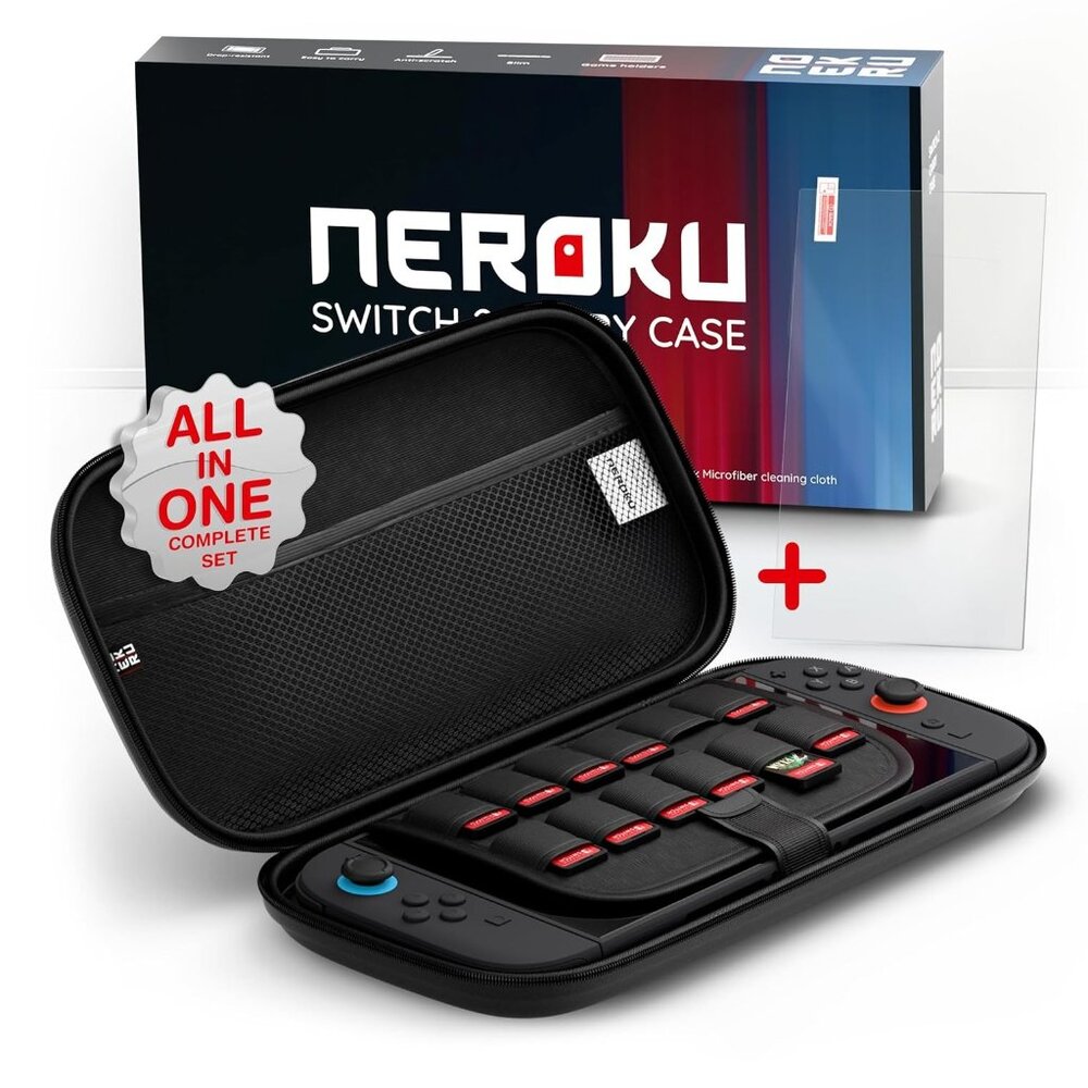 Neroku Durable Travel Case for Nintendo Switch 2 [Model 2025] I Hard Shell Carry